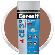 Затирка цементная для узких швов ЦЕРЕЗИТ СЕ33 Comfort Какао 2 кг