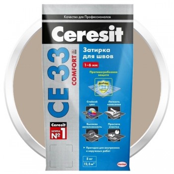 Затирка цементная для узких швов ЦЕРЕЗИТ СЕ33 Comfort багамы бежевая 5 кг Затирка цементная для узких швов ЦЕРЕЗИТ СЕ33 Comfort багамы бежевая 5 кг